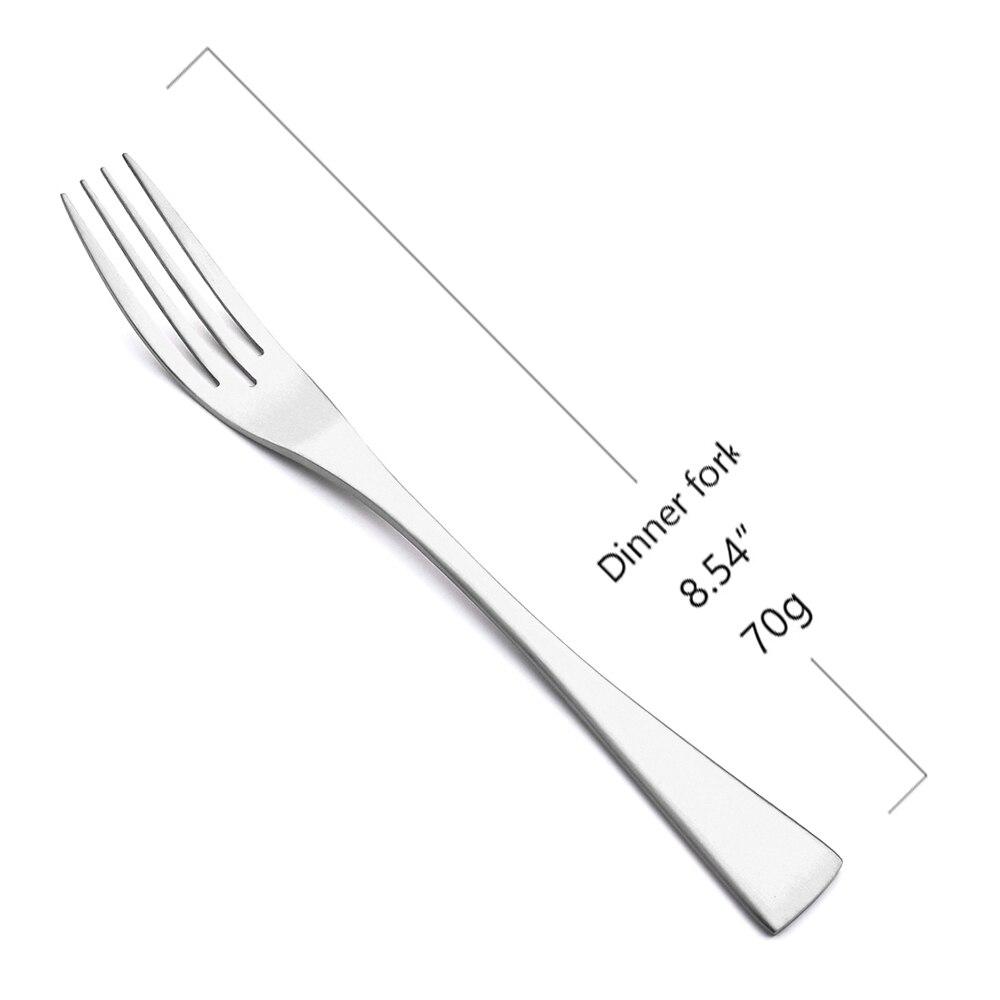 1Pc Matte Silver Steak Knife Fork Teaspoon Flatware 18/10 Stainless Steel Dinnerware Dessert Cutlery Kitchen Western Tableware Heavy Duty