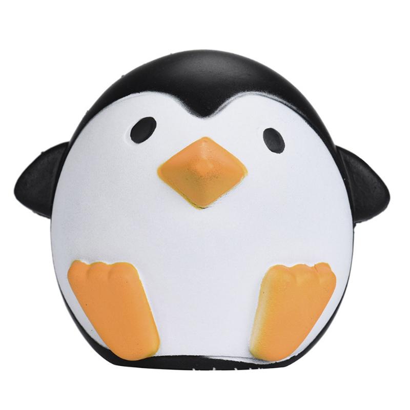 Новый Kawaii Jumbo Penguin Squishy Cartoon Doll Медленно поднимающаяся гладкая игрушка для сжатия Хлебный торт Ароматизированное снятие стресса для ребенка Рождественский подарок