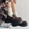 Retro White British Style Platform Small Leather Shoes Women's 2025 New Autumn and Winter Versatile Skirt Mary Jane Single Shoes