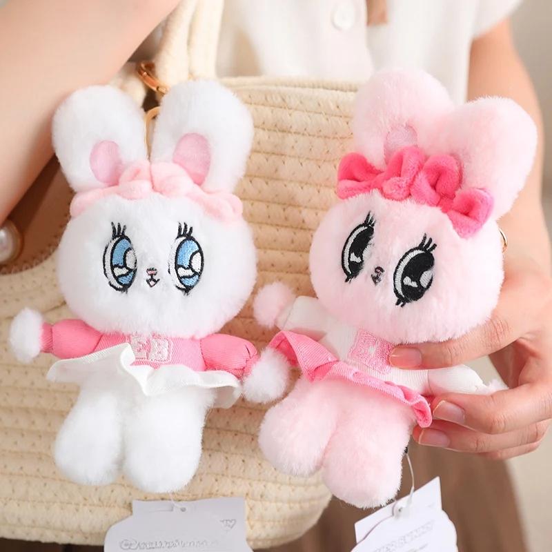 Cartoon High Quality Rabbit Plush Doll Pendant Pillow Pink Purple White Big Eyes Rabbit Plush Toy for Girls Birthday Gift