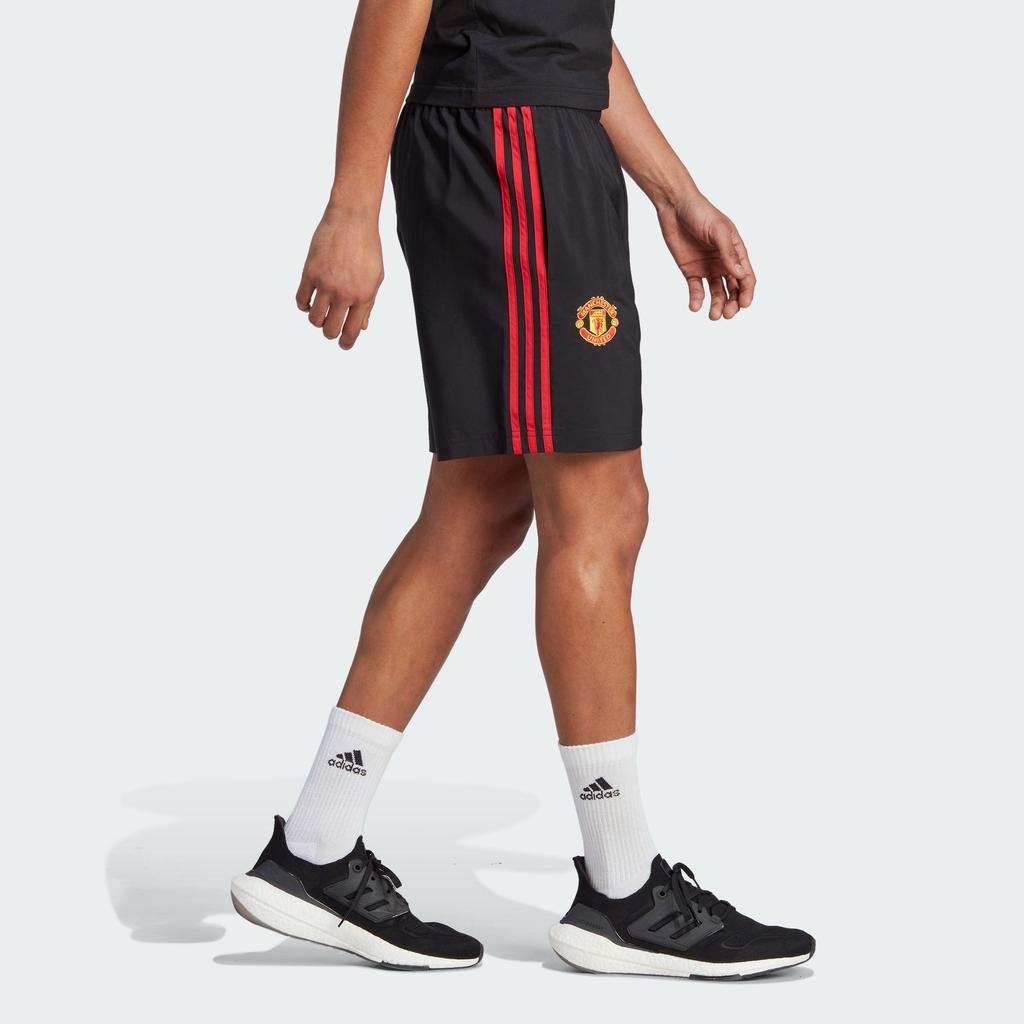 Adidas Manchester United DNA Shorts Three Stripe Color Block Casual Shorts Men Shorts Black IA8518
