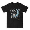 Astronaut Fishing Bitcoin T Shirt Funny Crypto Moon Hip Hop T Shirts Short Sleeve Y2K Casual Tops