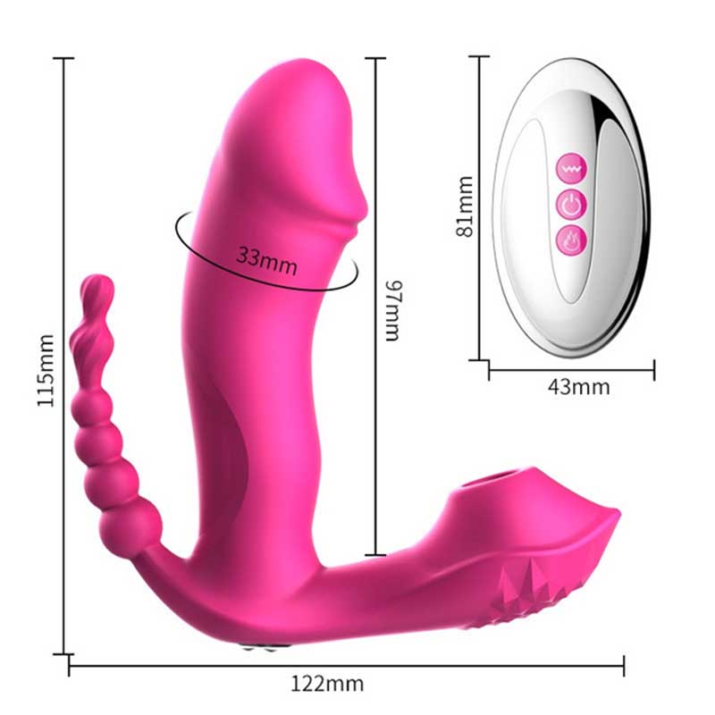 10-speed Three-in-one Wearable Butterfly Dildo Vibrator Female G-spot Stimulator Remote Control Vibrating Egg Masturbation Device Sex Toy