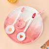 Kawaii Fruit Strawberry Ceramic Soup Spoon Cute Ice Cream Hand Painted Coffee Dessert Long Handle Spoon Kitchen Accessories
