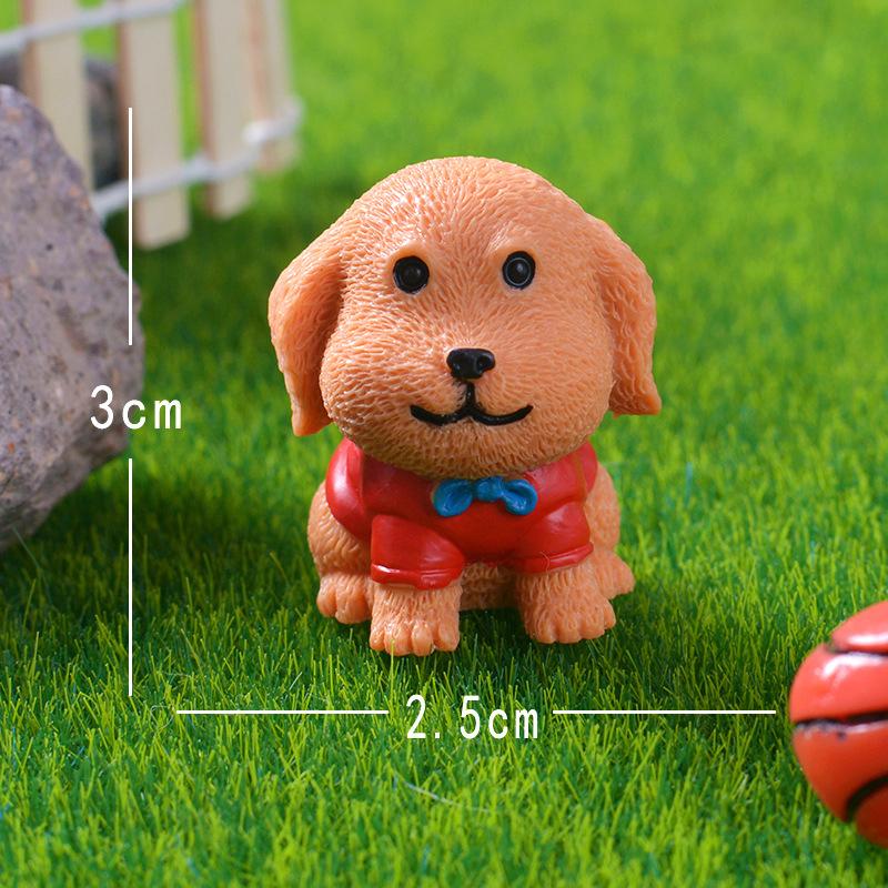 Cute Miniature Dog Figurines Corgi Mini Crafts Realistic Animals Dogs For Micro Landscape Fairy Garden Doll House Accessories