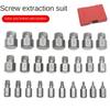 25Pcs Easy Out Bolt Extractor Set Double Head Screw Remover Set Removing Stripped