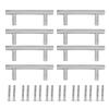 8pcs Stainless Steel T‑Bar Handle Home Furniture Hardware for Wardrobes Drawer Cabinet Doors