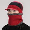 Winter Knitted Wool Hat & Scarf Set for Men & Women - Warm, Thick, Ear Protection, Ideal for Middle-aged & Elderly.