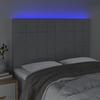 VidaXL LED Headboard Bedroom Furniture Double Bed Accessory Head of Bed Frame Interior Light Grey 3122422