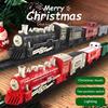 Kids Electric Train Toy Kit with Track Accessories Toddlers Educational DIY Track Building Christmas Mini Classical Train Toy with Light Music