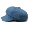 Vintage Octagonal Caps Back Closed Newsboy Cap Fashion Women Denim Beret  Unisex