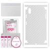 apgo Protective Skin Sticker for the Back+sides Compatible with Apple iPhone XS Max, Full Wrap Film, Foil, Vinyl - Pattern Transparent Carbon