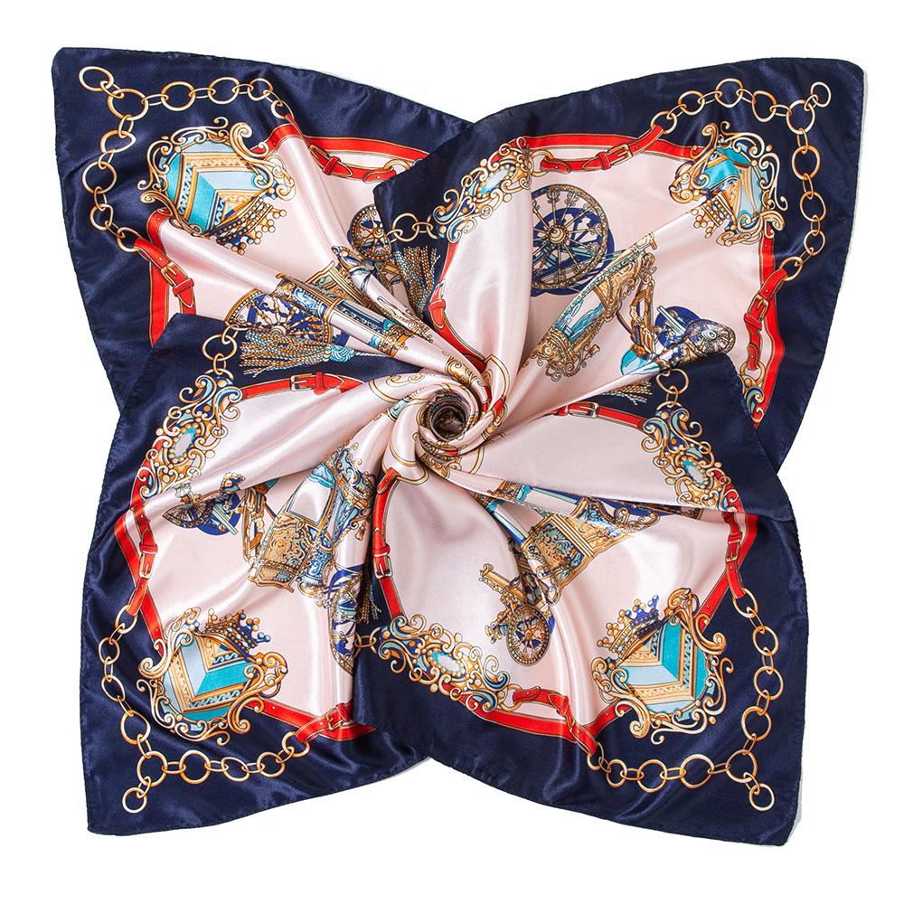 High-quality Luxurious Silk Scarves Headband Scarfs Neck Scarf For Women Chain Silk Scarf Women's Decorative Shawl