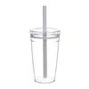 Transparent Tritan Straw Tumbler 16oz Colorful Coffee Cup with Lid Cute Leak-Proof Sippy Cup for Iced Coffee Tea Juice Milk
