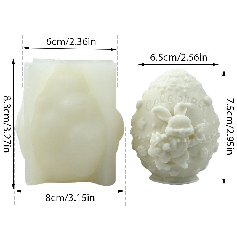 MIT Cute Easter Egg Mould DIY Making Candles Mould Egg Shaped Silicone Mold