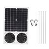 40W Solar Panel Fan Kit Waterproof Exhaust 6 Inches Portable Solar Vent Dual Fan for Chicken Coops