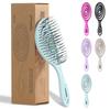 Ninabella Mini Spiral Hair Brush - Detangling Hair Brush - For Brushing Wet or Blow-Dried Hair - Detangler Vent Brush - Travel Hair Brush - Mint Green