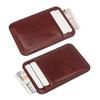 Card Holder Slim Small Wallet Faux Leather Solid Color Driver's License Credit Card Case Business Use