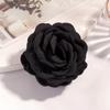 16 Colors Sweat Medium Size Cotton Fabric Rose Flower Hair Claw Clips for Women Korean Ctach Shark Clamp Hair Accessories