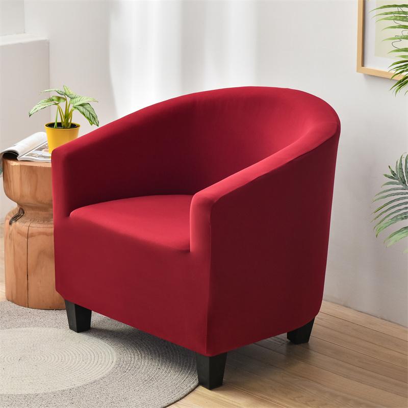 Solid Color Spandex Sofa Cover Relax Stretch Single Seater Club Couch Slipcover for Living Room Elastic Armchair Protector Cover