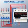 Multifunctional Microcontroller Based 3P Voltage Protector Digital Display Voltage Meter Adjustable