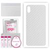 apgo Protective Skin Sticker for the Back Compatible with Apple iPhone XS Max, Wrap Film, Foil, Vinyl - Pattern Transparent Carbon
