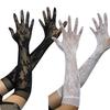 Transparent Lace Cutout High Elasticity Long Gloves