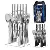 24pcs Hanging Flatware Set Eco Friendly Hanging Stainless Steel Flatware Set with Gift Box for Give