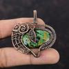 Copper Ruby Zoisite Pendant Copper Wire Wrapped Jewelry Handmade Pendant Stylish Jewelry Copper Pendant For Gift Wire Wrap Gemstone Pendant
