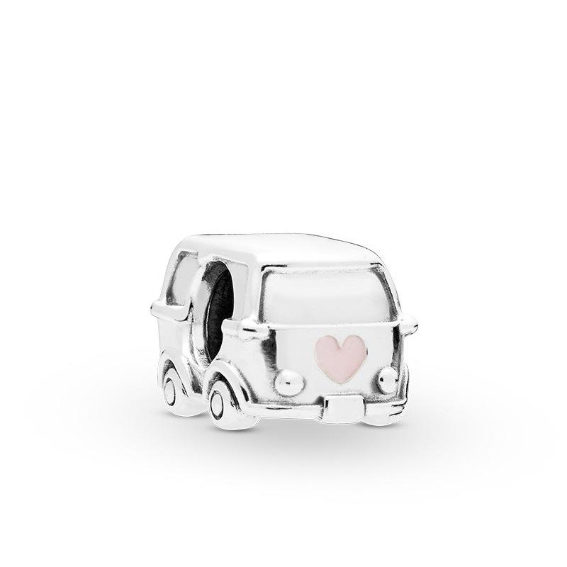 New Fashion Charm Original Pink Lotus Rose Flower Balloons Heart Beads Fit Original Fasion Ladies Bracelet Jewelry Accessories