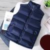 Men Waistcoat Stand Collar Sleeveless Vest Coat with Pockets Zipper Closure Warm Comfortable