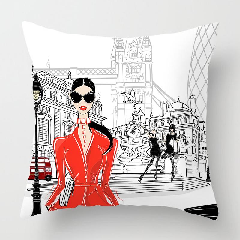 Fashion Ladies Pillowcase Home Decor Living Room Sofa Cushion Cover Home Decor Pillowcase