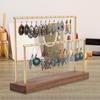 Earring Holder Jewelry Display Stand Pendant 26.5cmx6cmx19cm Wooden Bottom for Bedside