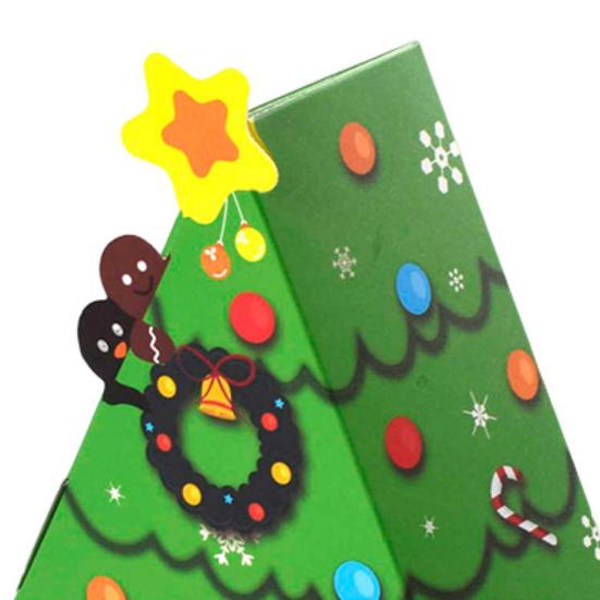 Christmas Candy Boxes Tree Shaped Candy Packaging Box Small Paper Treat Gift Boxes for Christmas New Year Party Supplies