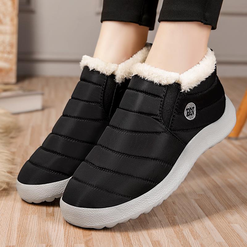 Shoes, Men and Women Winter Warm Cotton Shoes, Soft Sole Snow Boots EVA Light Sole 35-47 Large Size Men and Women