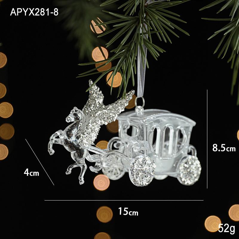 Transparent Acrylic Angel Ornament - Ice Crystal Christmas Tree Decoration