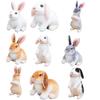 Simulation Cute Rabbit Plush Fur Realistic Kawaii Animal Easter Bunny Rabbit Toy Model Gift Home Decoration