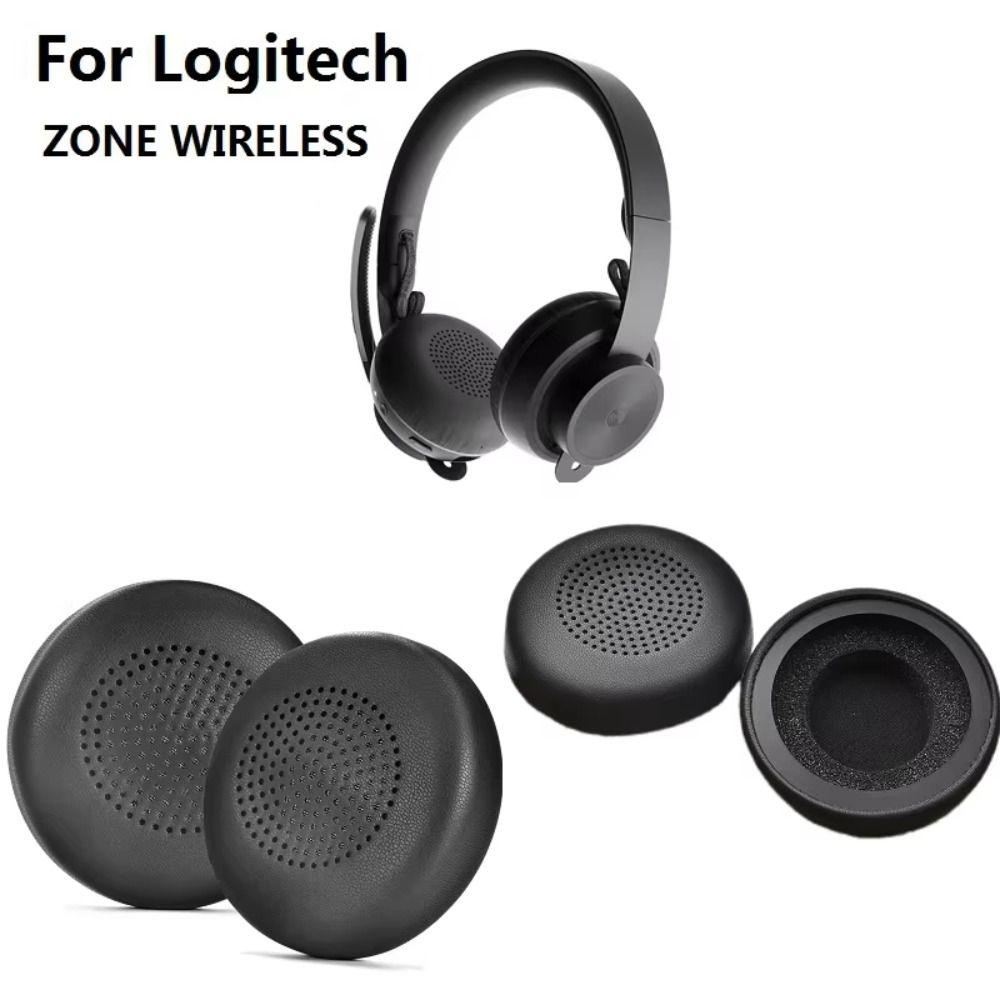 1Pair Protein Leather Ear Pads Replacement Earpads New Ear Cushion for Logitech Zone Wireless