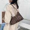 Trendy Fashion Leopard Print Women's Bags Armpit Bag Autumn New Bags Female Striped Print Niche Female Bags
