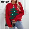 Women's Knitwear Autumn Winter Crew Neck Pullover Christmas Holiday Sweater for Women