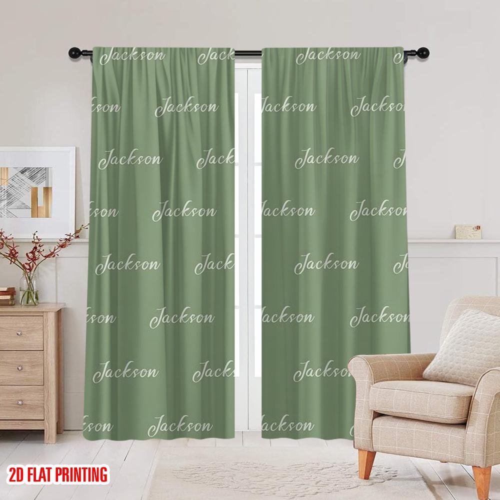 2pcs,2D Plane Printing Curtains Jackson Tapestry Polyester (without Rod) Decorations For Home for Room, Kitchen, Study, Bedroom,