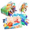 Baby Baby Sea, Land And Air Tail Cloth Book, Ocean Forest Flying Animal Palm Book Early Education Toy With Ringing Paper