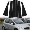 6pcs Car Pillar Post Door Window Trim Cover B C Column Stickers Exterior Parts Fit For Mercedes Benz A Class W169 5-Door Hatchback 2005-2012