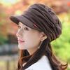 Korean Style Pullover Baseball Cap: Autumn/Winter Warm, Fashionable Pleated, Outdoor Flat Top Knitted Hat