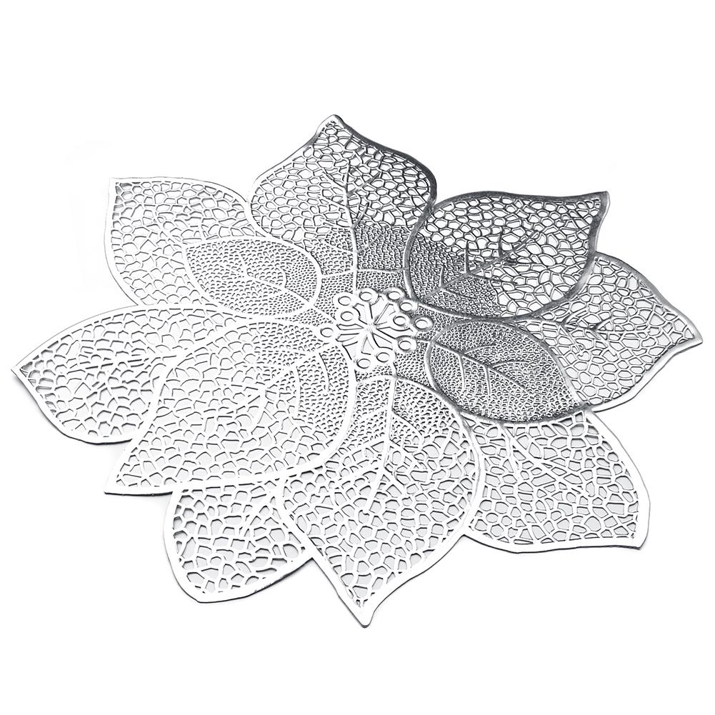 Hollow Flower Placemat Table Mat Cup Plate Pad Coaster Anti-skid Holiday Decor CDN