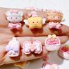 10Pcs New Cute Resin Mini Cartoon Cat Series Flat Back Ornament Jewelry Making Bows Accessories