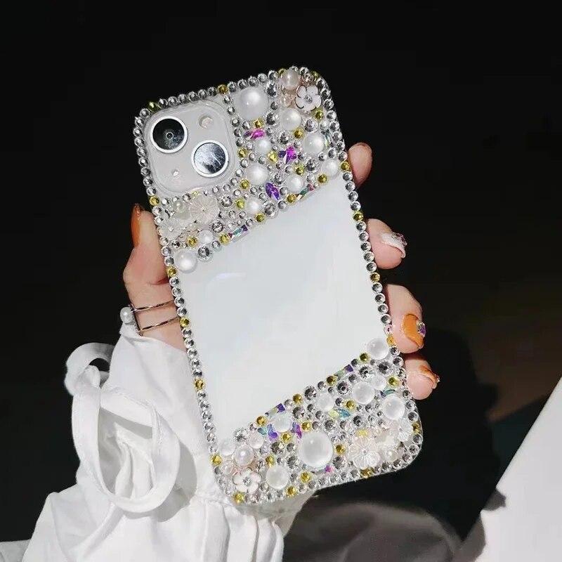 Metallic Finger Ring Holder Case For Iphone 15 14 13 12 11 Pro Max Glitter Diamond Cover For Samsung S24 S23 S22 Ultra S20 A34 A14 A34 A54 A55 A33 A53