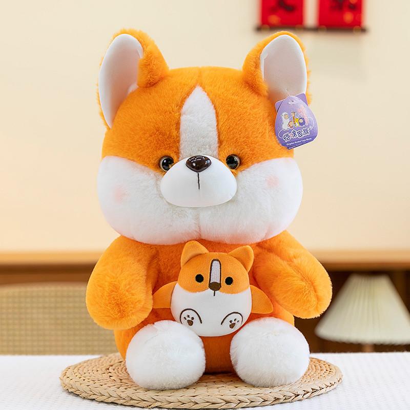 Animal Toy Plush Cartoon Fox Corgi Stuffed Doll Girl Children Gift Birthday