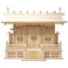 Matsuyama Shinto Buddhist Altar, Three-Shrine, with Cloud Stickers, Made In Japan, Hinoki (Japanese Cypress), 54cm Wide, 40cm High, 21.5cm Deep