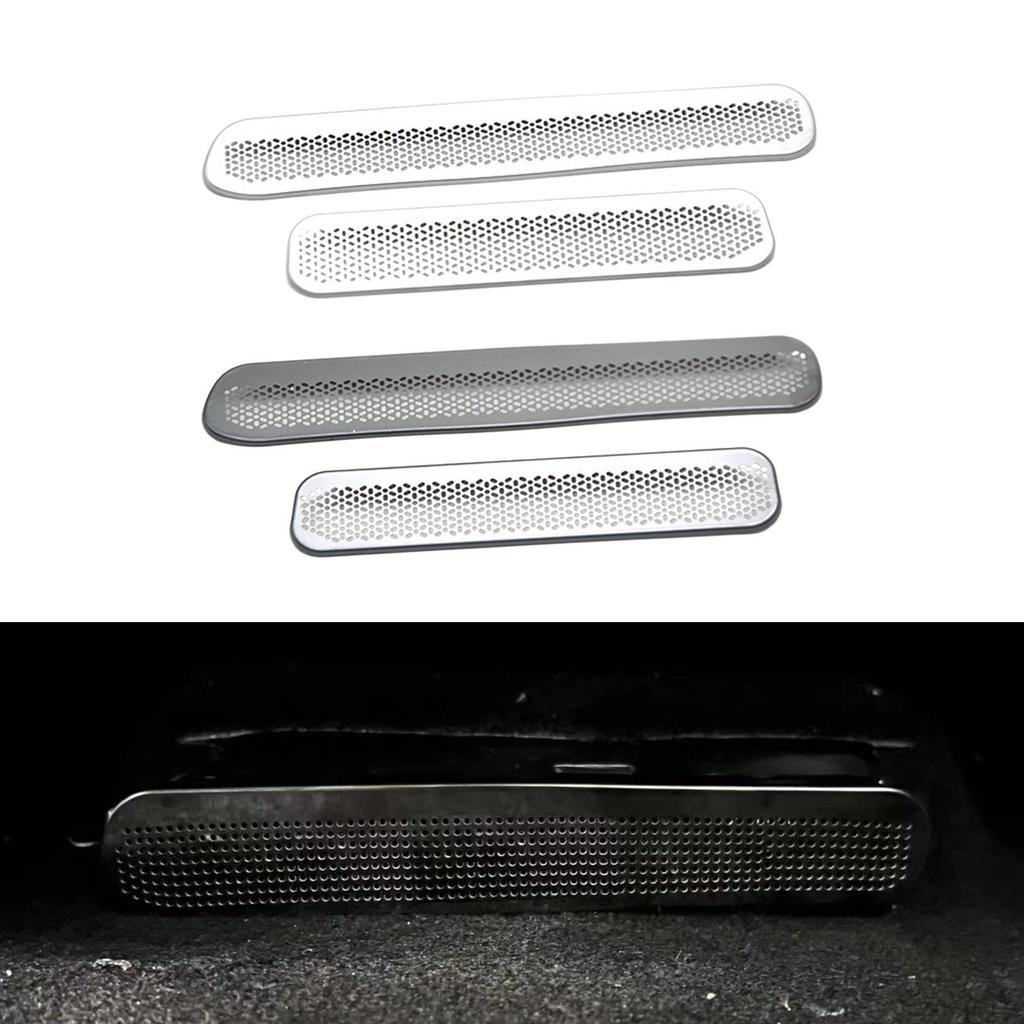 2Pcs Under Seat Air Outlet Vent Cover Vehicles for Byd Atto 3 Yuan Plus Silver